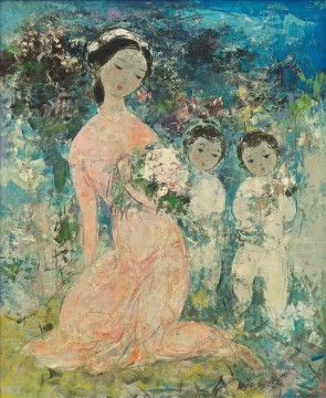 Asian Painting - VCD Mother and Children Asian